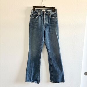 Citizens of Humanity Libby High Rise Flare Jeans Distressed Denim Blue Size‎ 25